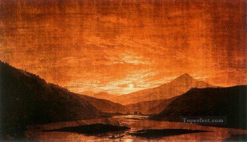 Mountainous River Landscape Romantic Caspar David Friedrich Oil Paintings